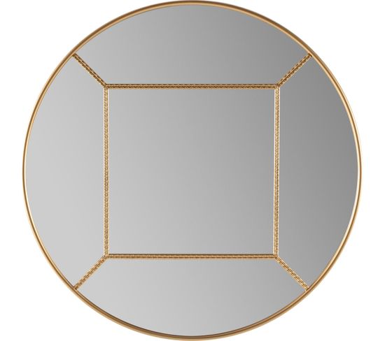 Miroir Doré Élégant Pour Salon Chic