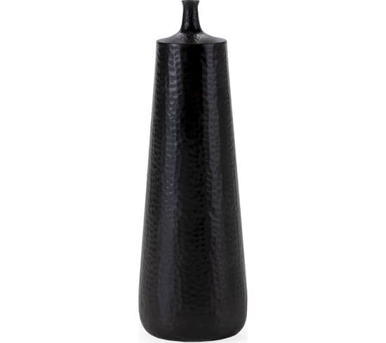 Élégance Minimaliste : Vase Aluminium Noir