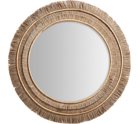 Miroir Boho Chic En Abedul Naturel