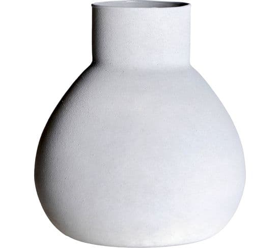 Vase Laly Chic En Verre Blanc Vintage