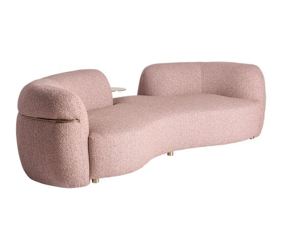 Sofa Style Art Déco Rose Poudré Élégant Et Moderne