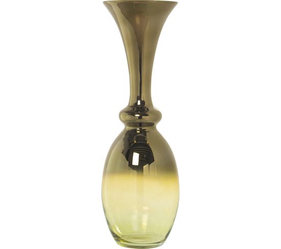 Vase En Verre Vert Élégant Pour Décoration Chic