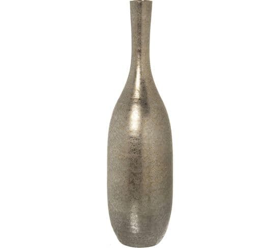 Vase Élégance Céramique Argent Pour Intérieur Chic