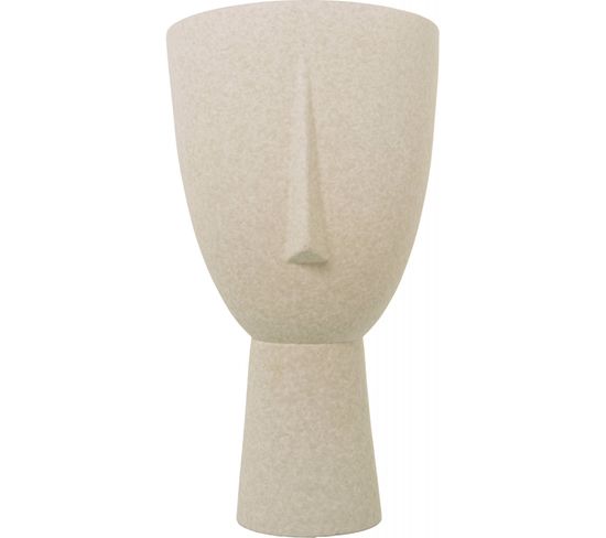 Vase En Céramique Beige Épuré Pour Déco Élégante