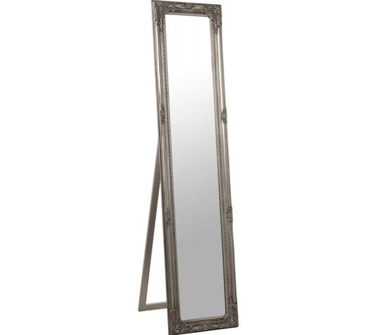 Miroir Vertical Chic Argenté Pour Élégance Intemporelle