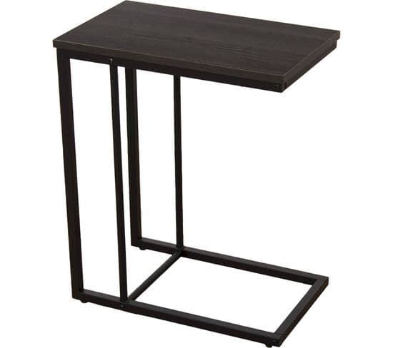 Table D'appoint Métal Noir Élégante Et Pratique