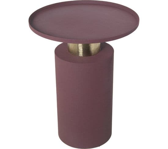Table D'appoint Élégante Violet Et Or Pour Salon