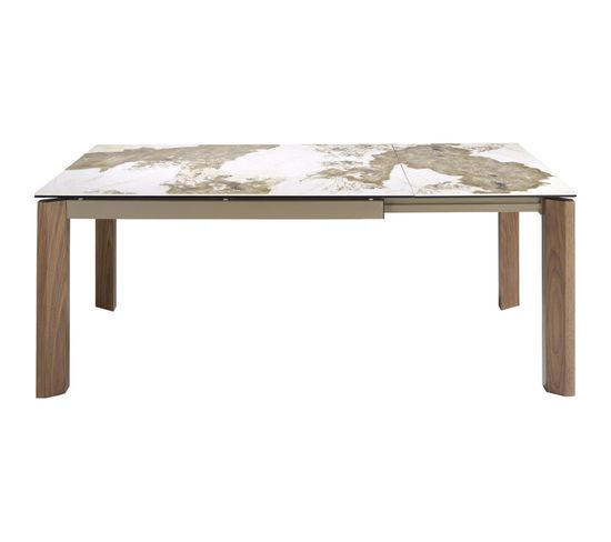 Table Extensible Design Marbre Et Noyer Angel Cerda