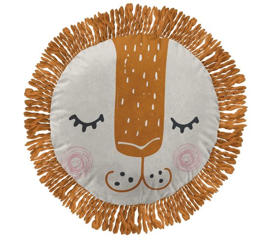 Coussin Rond Charlie Le Lion