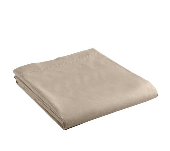 Drap Plat Coton 180 X 290 Cm Emotion Sable