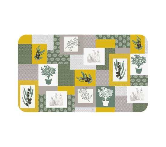 Tapis Flanelle 45 X 75 Cm Graziella Olive