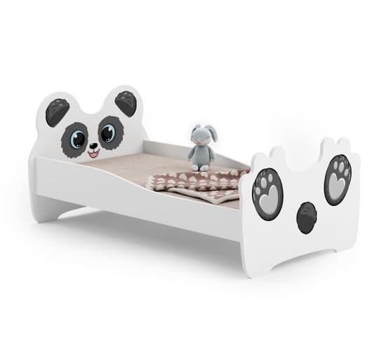 Lit Enfant Mouna Avec Et Cadre - Panda - 140 Cm X 70 Cm