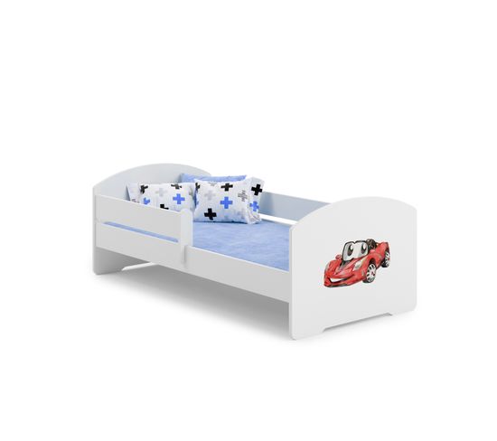 Lit Enfant Lou - Voiture Rouge - 140 Cm X 70 Cm