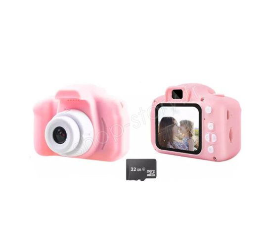 Appareil Photo Pour Enfants Rose Avec Carte Sd 32 Go