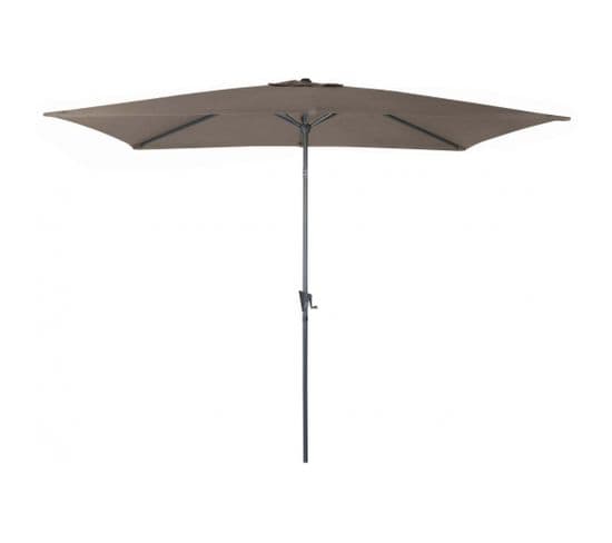 Parasol Aluminium Avec Manivelle 3x2m Tilt Taupe