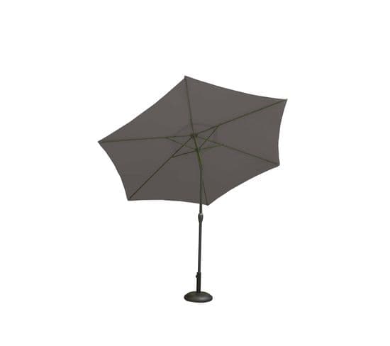 Parasol Centré Et Inclinable Ø 3 M En Aluminium - 3 M - Gris Anthracite