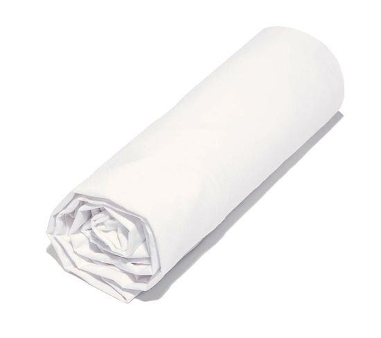 Drap Housse En Coton Bio - 90x200cm - Blanc