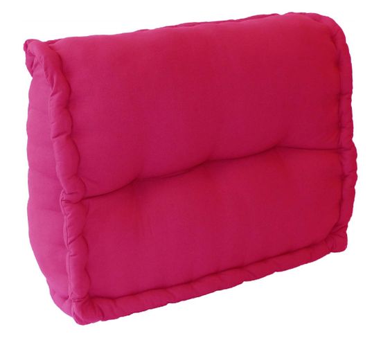 Coussin Cale-rein En Coton Coloré Fuchsia