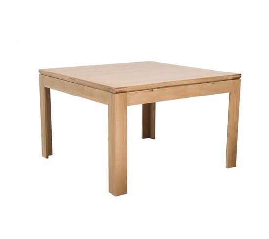 Table Carrée Extensible Bois Chêne Clair Massif L140/200 - Boston