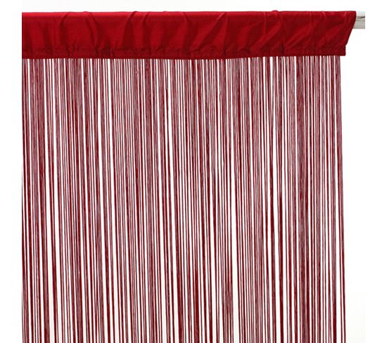 Rideau Fils - 90 X 200 Cm - Rouge