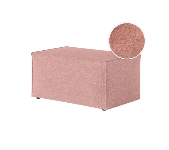 Clarisse - Pouf En Tissu Bouclette - Rose