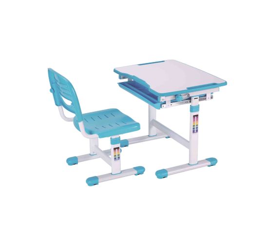 Bureau Enfant Ajustable En Hauteur Bleu 201   Chaise