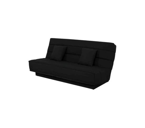 Banquette Clic-clac, Housse Et 2 Coussins Noir 120x190