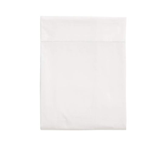 Drap Plat Coton Made In France Blanc 180x290