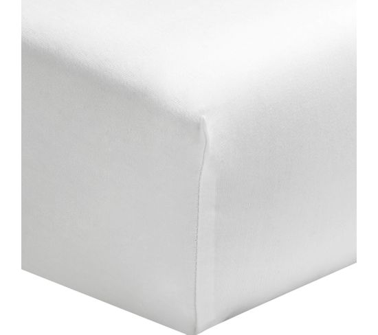 Drap Housse Tpr Coton Made In France Blanc 2x70x190