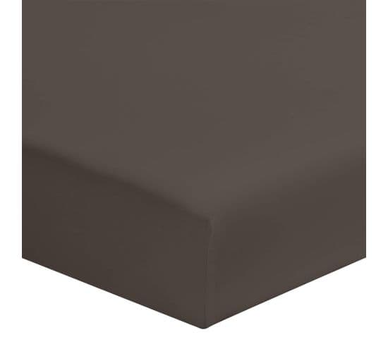 Drap Housse Coton Bonnet 30 Made In France Anthracite 140x190