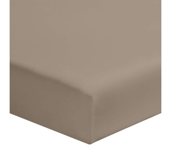 Drap Housse Coton Bonnet 30 Made In France Marron 120x200