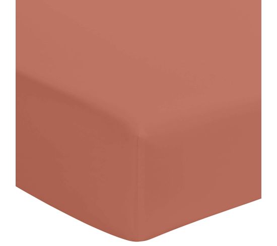 Drap Housse Coton Bonnet 40 Made In France Orange 140x200