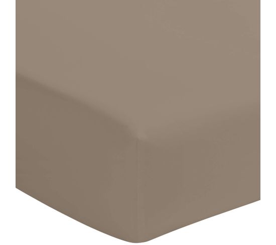 Drap Housse Bio Bonnet 40 Made In France Taupe 160x200