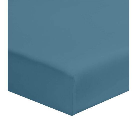 Drap Housse Bio Bonnet 30 Made In France Bleu 90x200