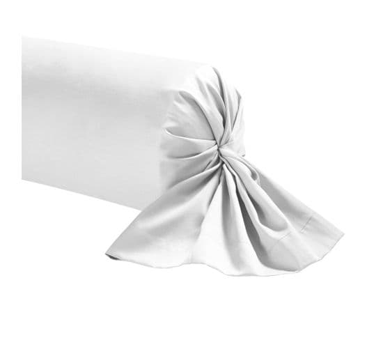 Taie De Traversin Satin De Coton Made In France Blanc 90 Cm (traversin)