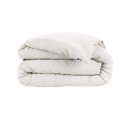 Housse De Couette Flanelle Blanc 200x200