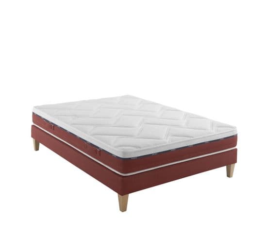 Ensemble Matelas Latex, Sommier Crépuscule 600 Soutien Mi-ferme 130 X 200