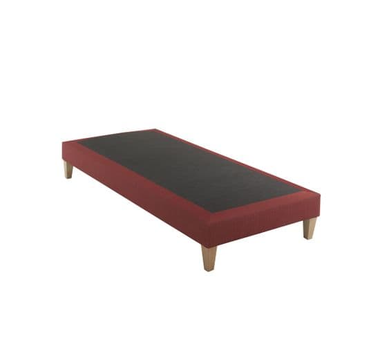 Sommier Déco Tapissier Rouge Crépuscule 2x80x190