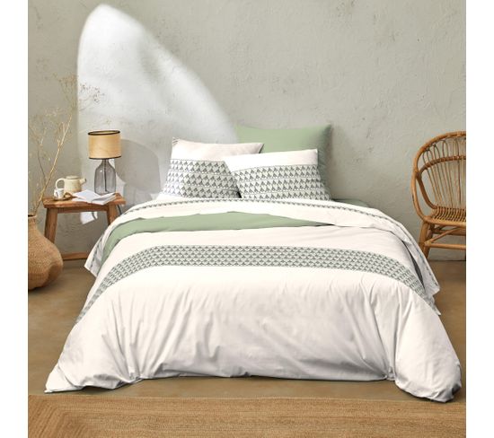 Parure De Lit Percale Zella Blanc 240x220