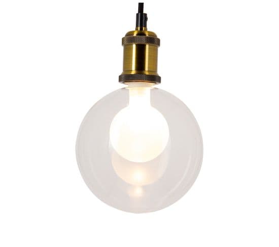 Ampoule LED Déco, Double Verre, Forme De Globe, Culot E27, Blanc Neutre, Forme Allongée