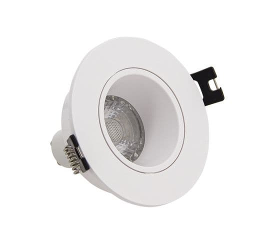 Spot Gu10 Conso. 4w Eq. 50w 2700k Rond Orientable Blanc Ip20