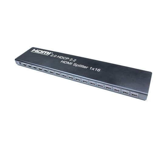 Splitter HDMI2.0 et Hdcp2.2, 1 Entrée-16 Sorties, Edid Rs232, 4k60hz