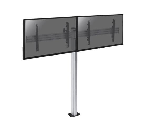 Support Sur Pied Pour 2 Écrans TV 50'' - 55'' - Hauteur 175cm - à Visser