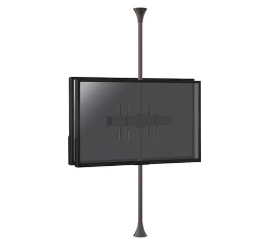 Support Sol-plafond Pour 2 Écrans TV Back To Back 32'' - 75'' - Vesa 600x400 - Hauteur Max 240cm
