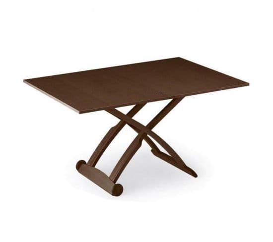 Table Basse Relevable Extensible Italienne Mascotte  Wengé 105 X 70/140 Cm
