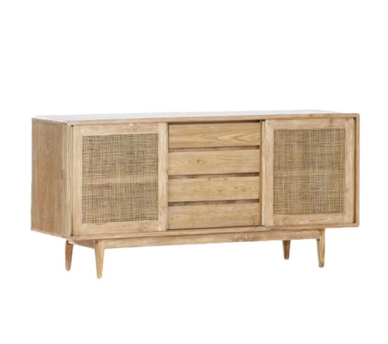 Buffet En Teck Blanchi "archi" 180cm Naturel