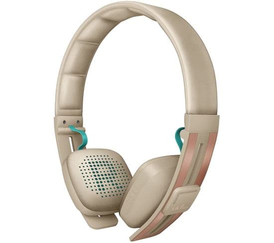 Casque arceau filaire Wishake Bt Headphones Beige