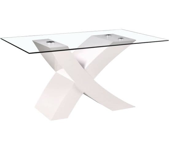 Table Repas "mona" - 150 X 90 X 74 Cm - Blanc