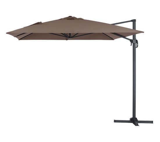 Parasol Jardin Déporté Alu "sun 4" - Rectangle - 3 X 4 M - Taupe