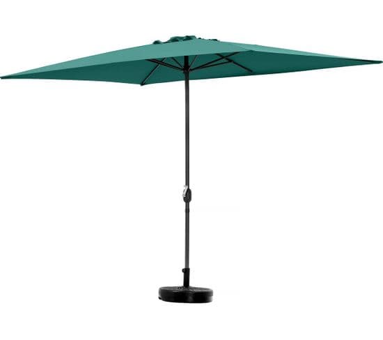 Parasol Jardin "sol 2" - Rectangle - 2 X 3 M - Vert